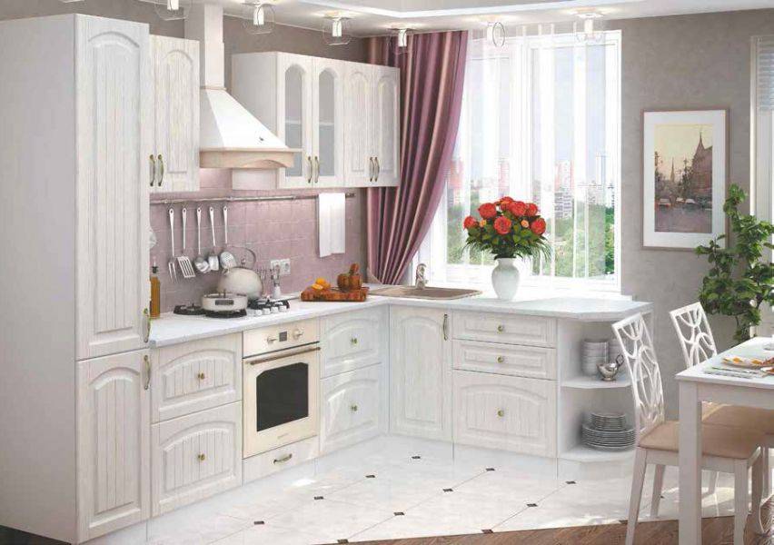 белая уютная кухня верона в Мурманске
