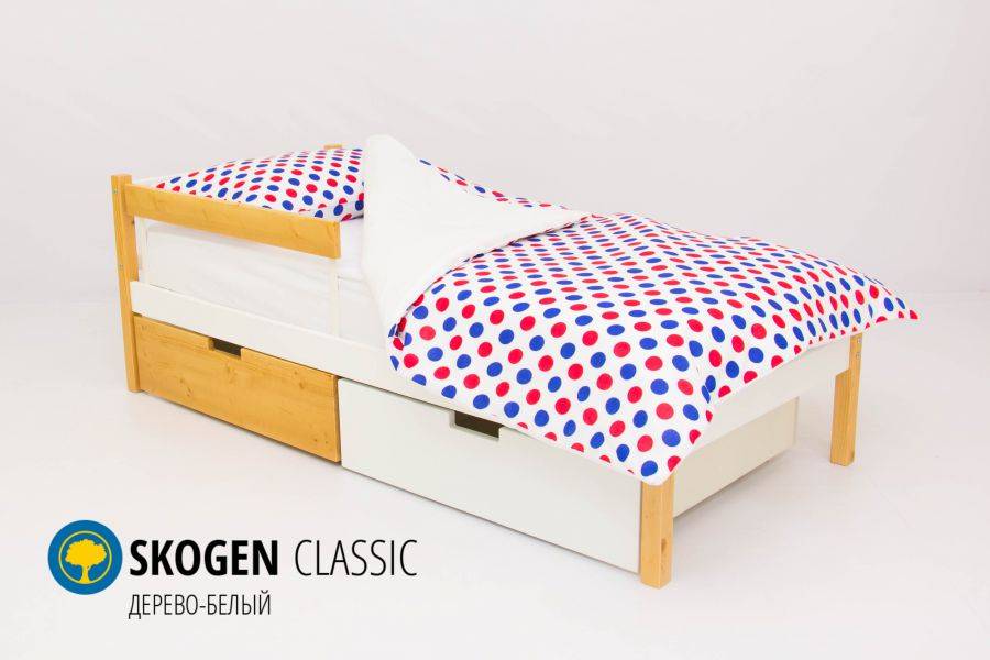 детская кровать skogen classic дерево-белый в Мурманске