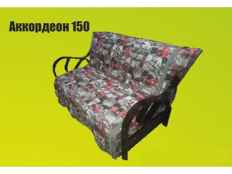 диван прямой с деревянными ручками аккордеон 150 в Мурманске