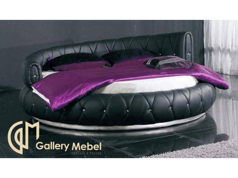 черная кровать letto rotondo 02 в Мурманске