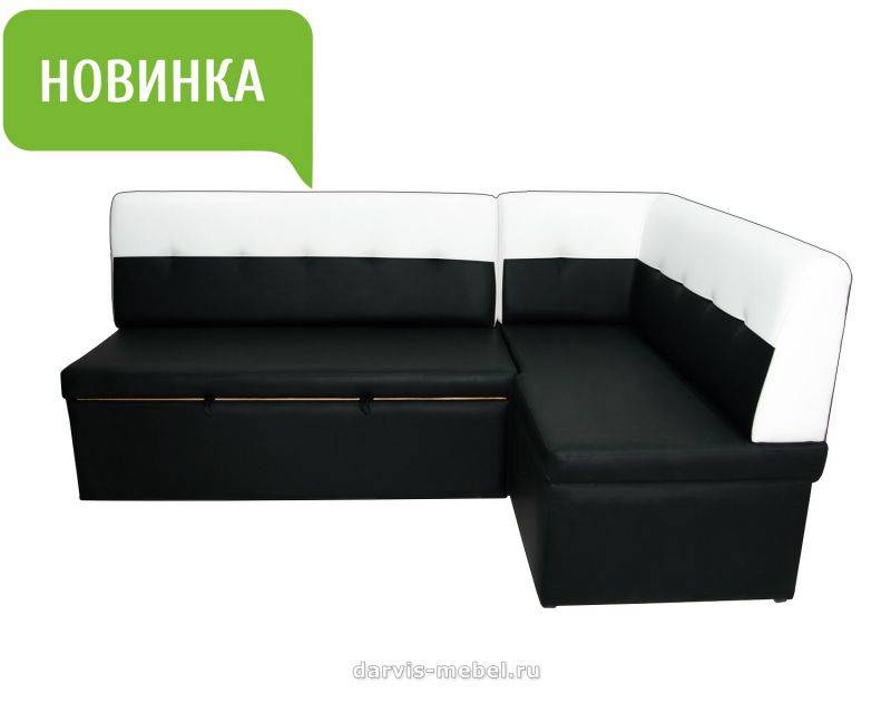 черно-белый кухонный уголок комфорт в Мурманске