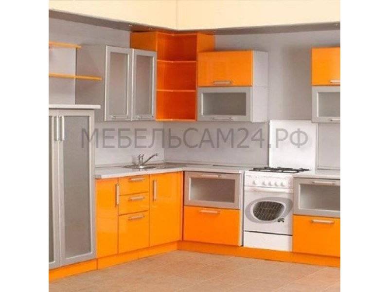 угловая кухня апельсин 2 в Мурманске