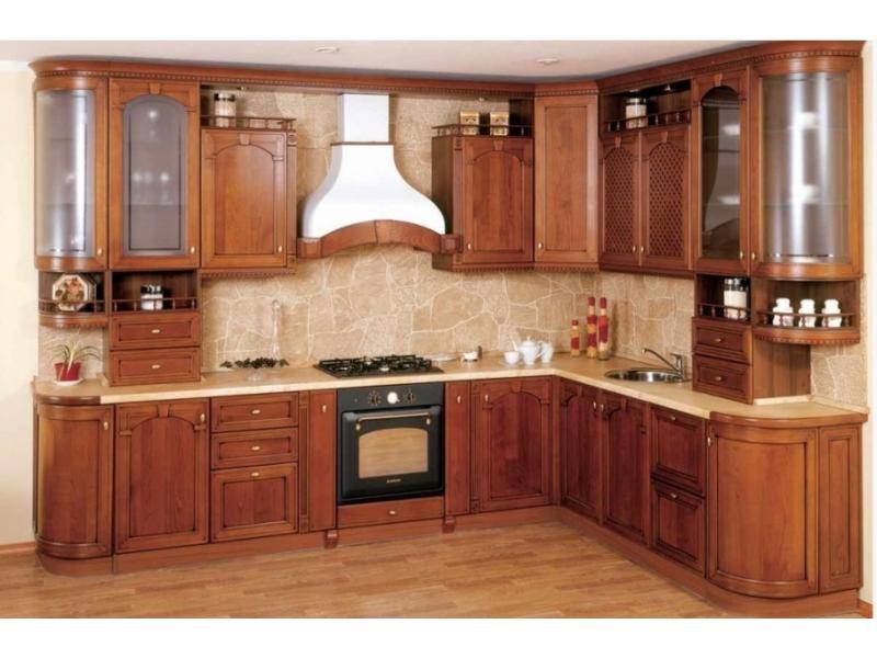 кухни из фасада массив дерева в Мурманске