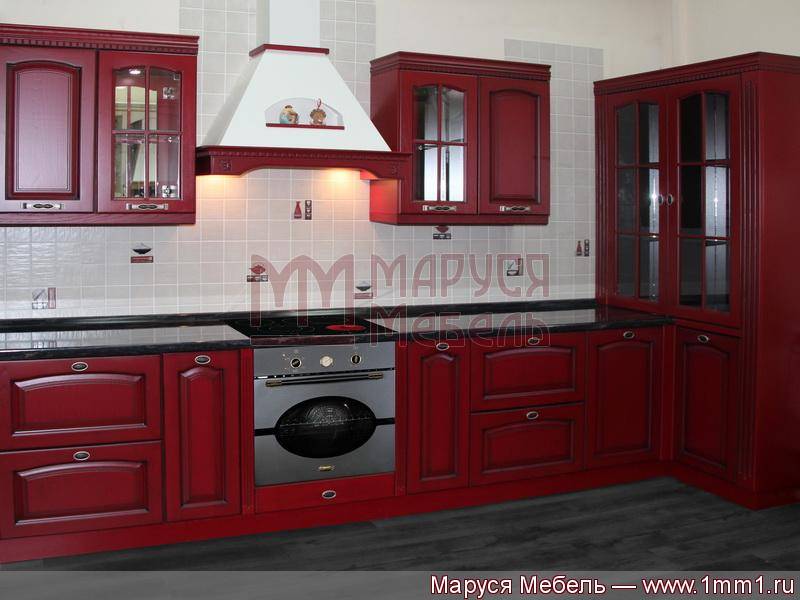 кухня прямая современная классика массив в Мурманске