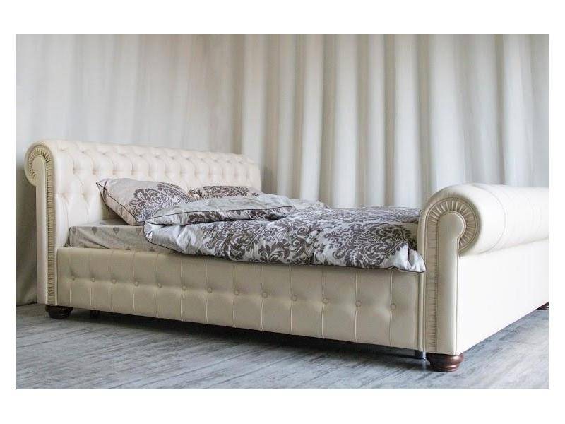 белая двуспальная кровать chesterfield в Мурманске