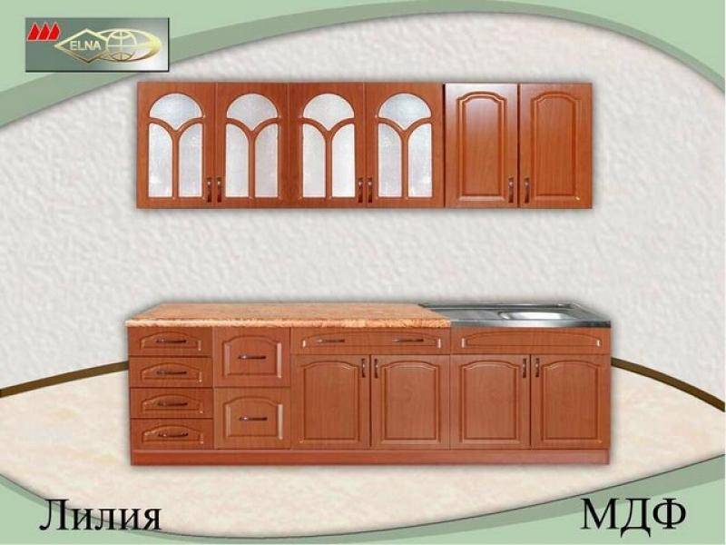 кухня прямая лилия (мдф) в Мурманске
