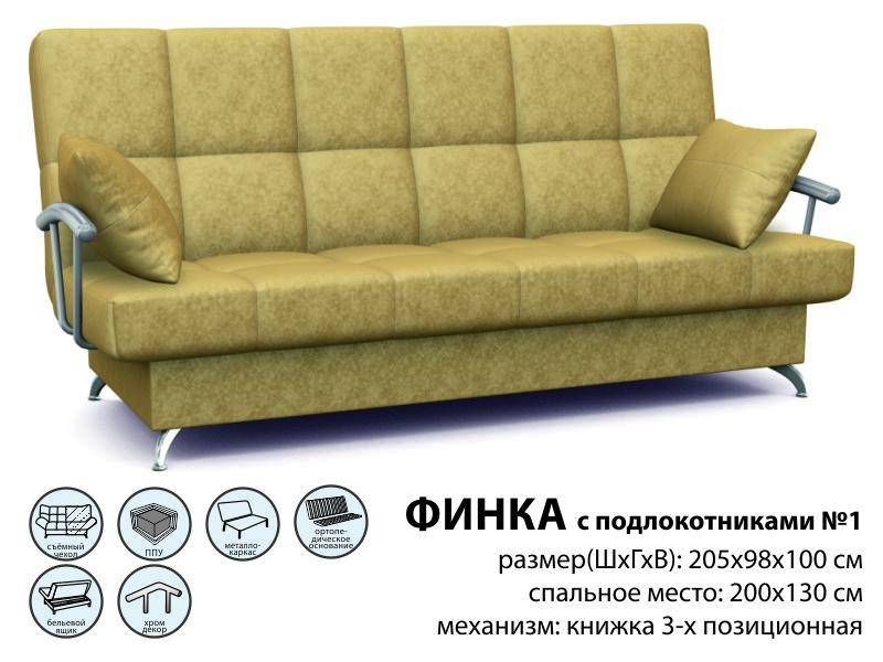 диван финка люкс с подлокотниками в Мурманске