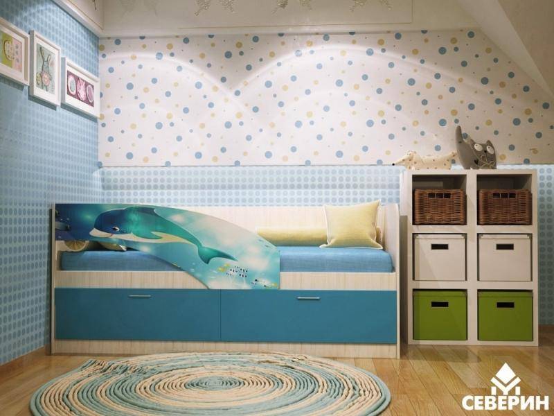 детская кровать с фотопечатью дельфин в Мурманске