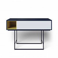 консоль с ящиками на металлических ножках темно-серая quadro new в Мурманске