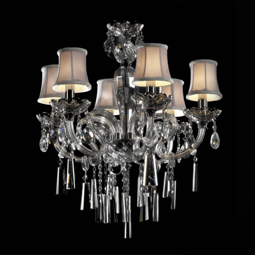 люстра md102743-6a от illuminati прозрачная/бежевая/ хром в Мурманске