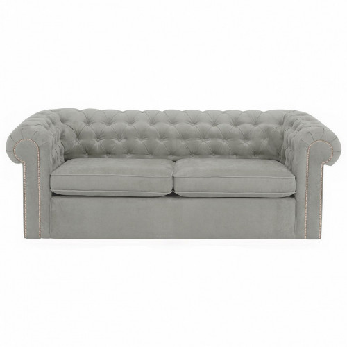 диван chesterfield прямой светло-серый в Мурманске