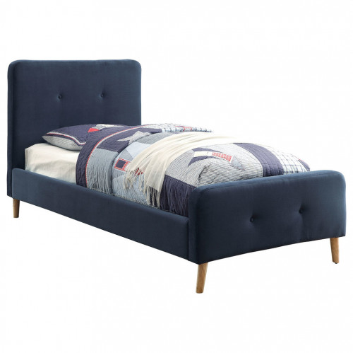 кровать button tufted flannelette navy 140х200 в Мурманске