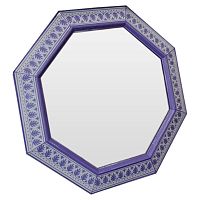 зеркало восьмиугольное фиолетовое с орнаментом violet tenderness в Мурманске