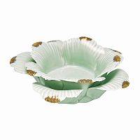 подсвечник керамический в виде цветка с золотыми лепестками flower pale green medium, 4 см в Мурманске