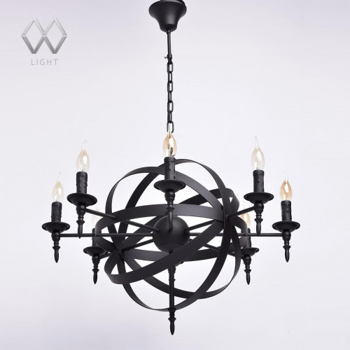 подвесная люстра mw-light замок 249017208 черная в Мурманске