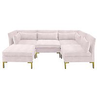 диван zara sectional угловой розовый в Мурманске