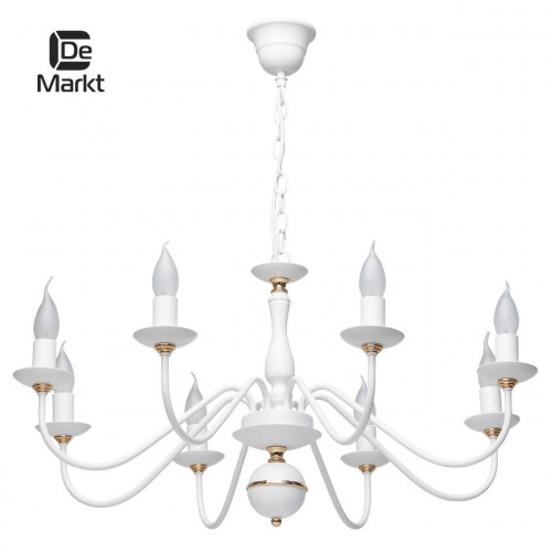 подвесная люстра de markt свеча 301018608 белая в Мурманске