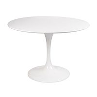 стол eero saarinen style tulip table mdf d100 глянцевый белый в Мурманске