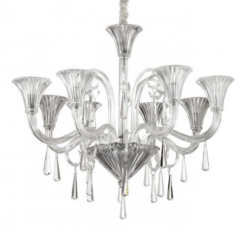 подвесная люстра ideal lux santa sp8 transparente в Мурманске