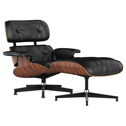 кресло lounge chair & ottoman черное в Мурманске