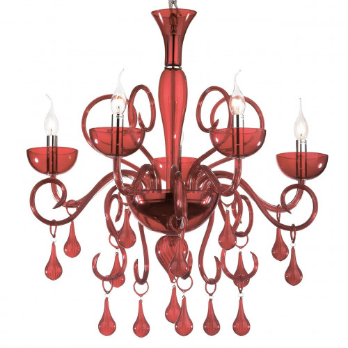 подвесная люстра ideal lux lilly sp5 rosso в Мурманске