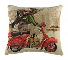 подушка с картинкой scooter dogs red в Мурманске