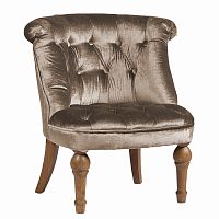 кресло sophie tufted slipper chair серо-коричневое в Мурманске