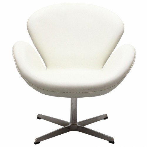 кресло swan chair экокожа белое в Мурманске