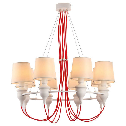 подвесная люстра arte lamp sergio a3325lm-8wh в Мурманске