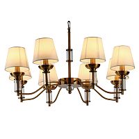 люстра walters 8 от delight collection прозрачная/бежевая/латунь в Мурманске