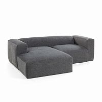 диван блок sofa двухместный левый угол черный от la forma (ex julia grup) в Мурманске
