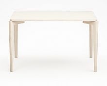 стол обеденный с белой столешницей и бежевыми ножками rectangle compact в Мурманске