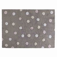 ковер tricolor polka dots серый розовый в Мурманске