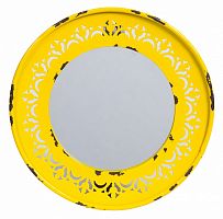 зеркало круглое металлическое желтое fiesta yellow в Мурманске