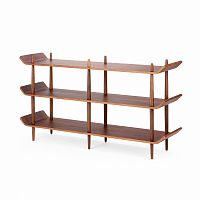 стеллаж bentwood двойной темно-коричневый в Мурманске