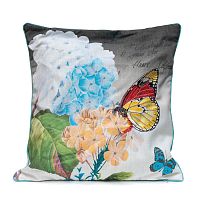 декоративная подушка голубая гортензия botanical style в Мурманске