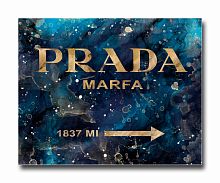 постер prada mafia на синем в золотом a4 в Мурманске
