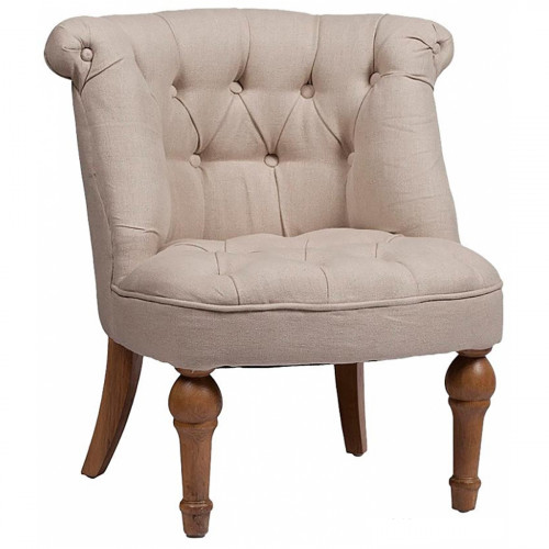 кресло sophie tufted slipper chair бежевое в Мурманске