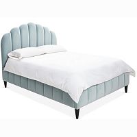 кровать двуспальная 160x200 голубая sutton scalloped в Мурманске