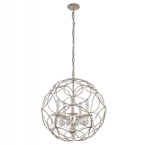 подвесная люстра crystal lux aria sp5 silver в Мурманске