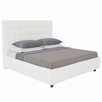 кровать подростковая с мягкой спинкой 140х200 белая shining modern в Мурманске