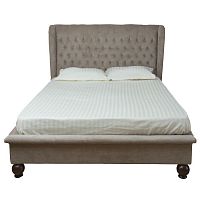 кровать двуспальная 160х200 из велюра бежевая bliss в Мурманске