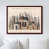 картина: comparative view of the principal buildings in the world, 1850г. в Мурманске