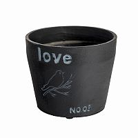 цветочный горшок love чёрный в Мурманске