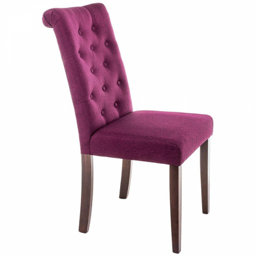 стул деревянный amelia dark walnut / fabric purple в Мурманске