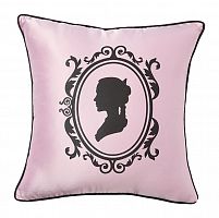 подушка с изображением женского силуэта ladies' profile pink в Мурманске