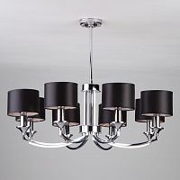подвесная люстра eurosvet diana 60067/8 хром черная в Мурманске