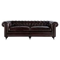 диван chesterfield lounge прямой темно-коричневый в Мурманске