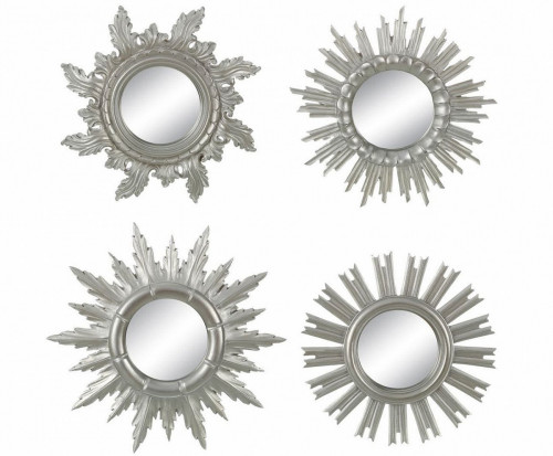 комплект зеркал-солнце в серебряных рамах silver sunny, 4 штуки в Мурманске