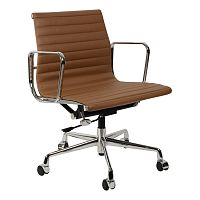 кресло eames style коричневая кожа в Мурманске